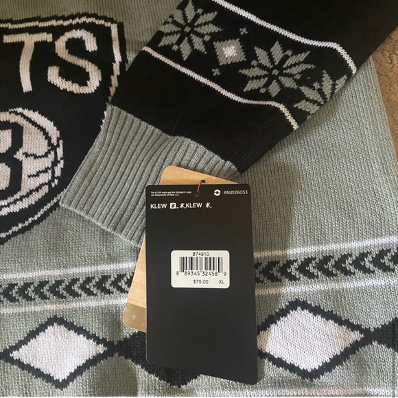 NWT Brooklyn Nets Brooklyn festive holiday sweater - Picture 5 of 6